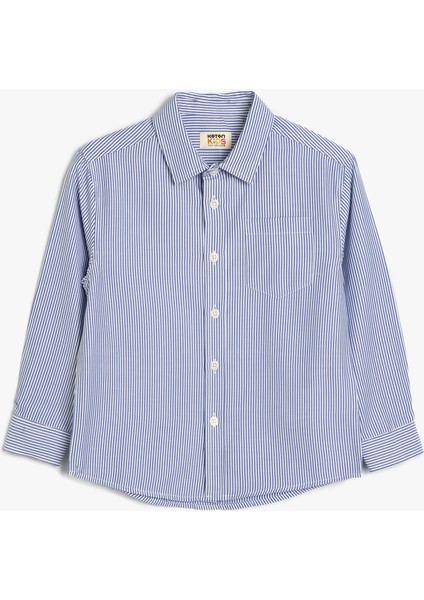 Gömlek Uzun Kollu Düğmeli Tek Cepli Pamuk Karışımlı fiyatları