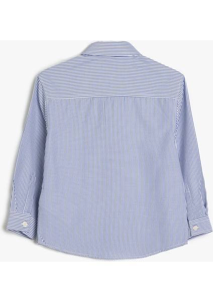 Gömlek Uzun Kollu Düğmeli Tek Cepli Pamuk Karışımlı modelleri