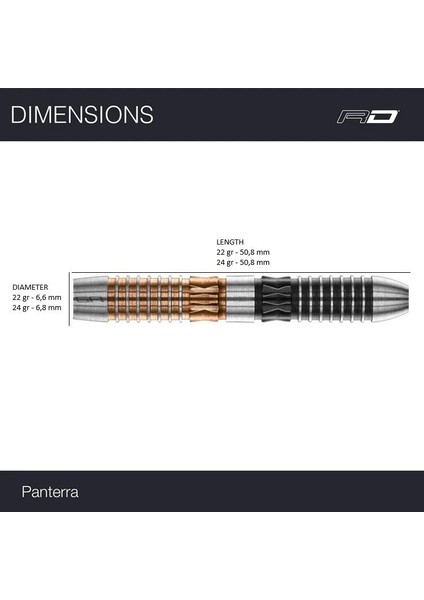 Panterra % 90 Tungsten Çelik Uçlu Dart Oku