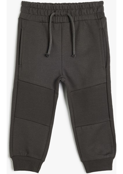 Jogger Eşofman Altı Beli Bağlamalı Pamuklu