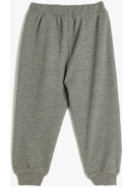 Basic Eşofman Altı Dokulu Beli Bağlamalı Aplike Detaylı fiyatları