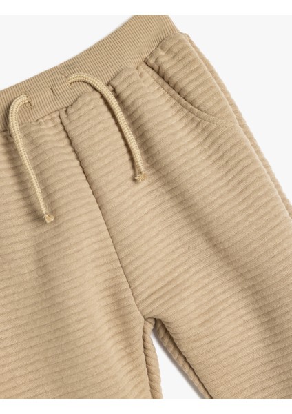 Basic Eşofman Altı Dokulu Beli Bağlamalı modelleri