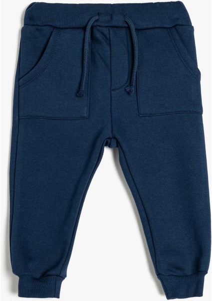 Basic Jogger Eşofman Altı Beli Bağcıklı Cep Detaylı Pamuk Karışımlı fiyatları