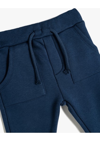 Basic Jogger Eşofman Altı Beli Bağcıklı Cep Detaylı Pamuk Karışımlı modelleri