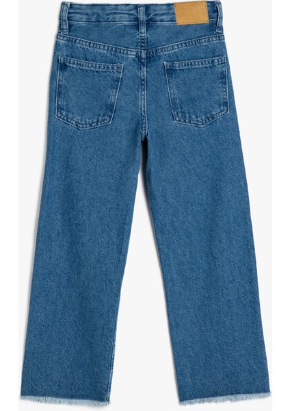 Kot Pantolon Yıpratılmış Detaylı Pamuklu- Straight Jean fiyatları