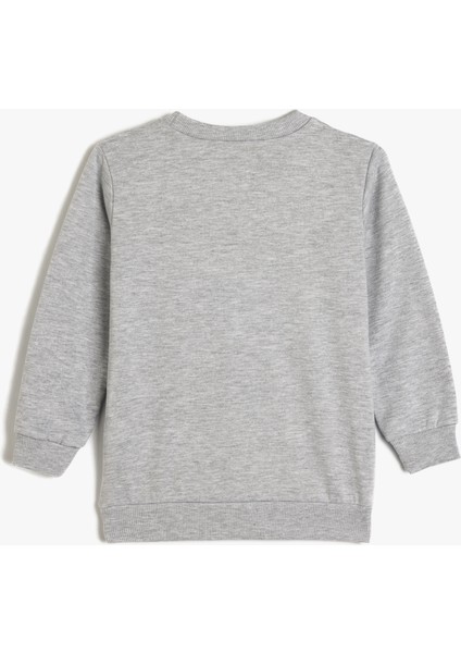 Slogan Baskılı Sweatshirt Bisiklet Yaka fiyatları