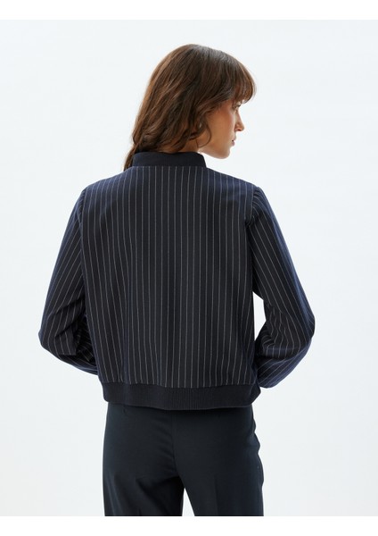 Ceket Yuvarlak Yaka Düğmeli Uzun Kollu Cep Detaylı Astarlı fırsatları