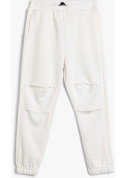 Jogger Eşofman Altı Cepli Beli Bağlamalı Şardonlu