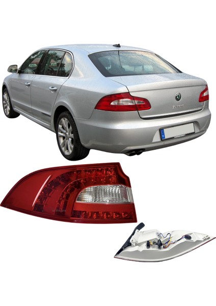 Doğru Oto Skoda Süper B Arka Sol Dış Stop Ledli 2007 2012 Model Uyumlu