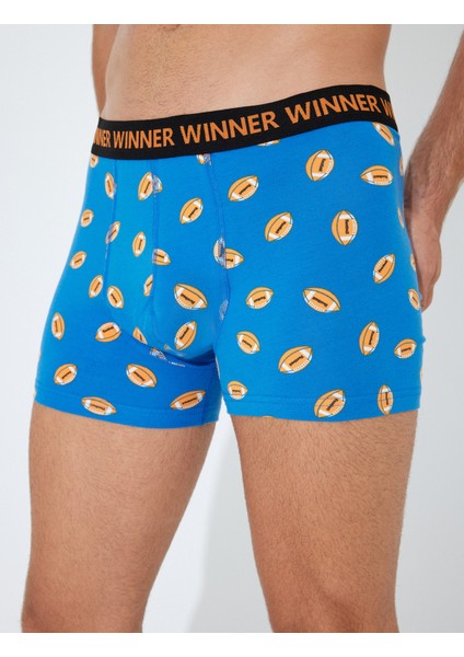 3'lü Boxer Seti Hentbol Baskılı Sloganlı Çok Renkli indirimleri