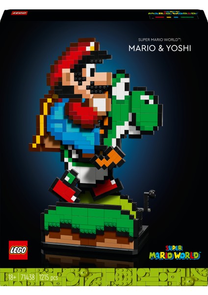 ® Super Mario World: Mario ve Yoshi 71438 - Yetişkinler Için Sergilenebilir Koleksiyonluk Yapım Seti (1215 Parça)