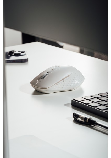 SM-BT09 USB Beyaz 2in1 Bluetooth ve 2.4ghz Kablosuz Mouse