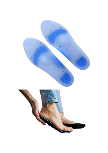 Yumuşak ve esnek silikon tabanlık, ark takviyeli, 34-46 numara rahat kullanım