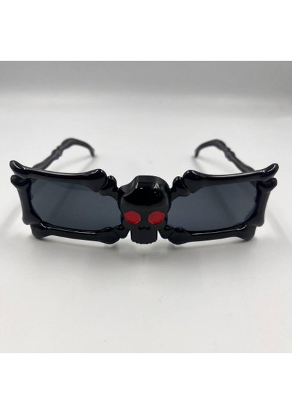 Halloween Plastik Iskelet Kemik Model Gözlük Siyah