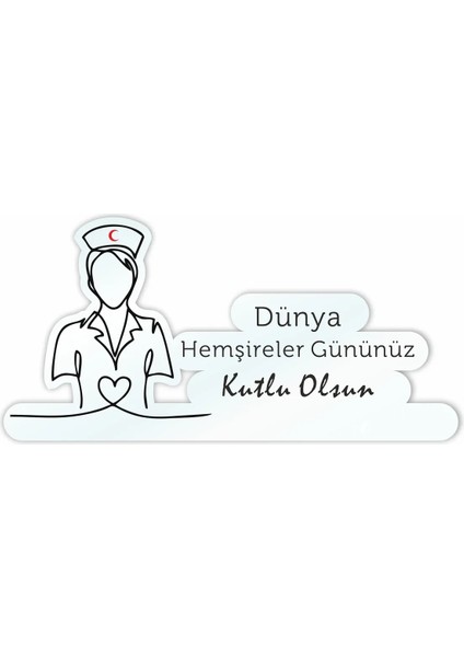 Kişiye Özel Doktor, Hemşire Masaüstü Isimlik  Pleksi Uv Baskı  Masa Süsü