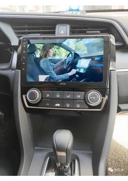 Honda Civic Fc5 2016-2021 Android Sürüm 13 Kablosuz Carplay Navigasyon Multimedya 9 Inç Ekran 2Gb Ram + 32Gb Rom Hafıza Çerçeve ve Arka Görüş Kamerası ile