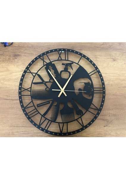 Modern siyah metal duvar saati, roma rakamlı ve pusula temalı, 45x45cm ebatlı fırsatları