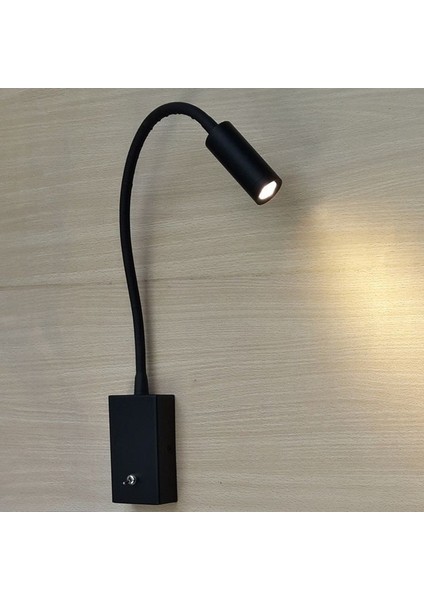 Elektrikle Çalışır, 3 Wat Günışığı Iç Mekan Metal LED Aplik, Yatakbaşı, Tablo Üstü Modern LED Aplik