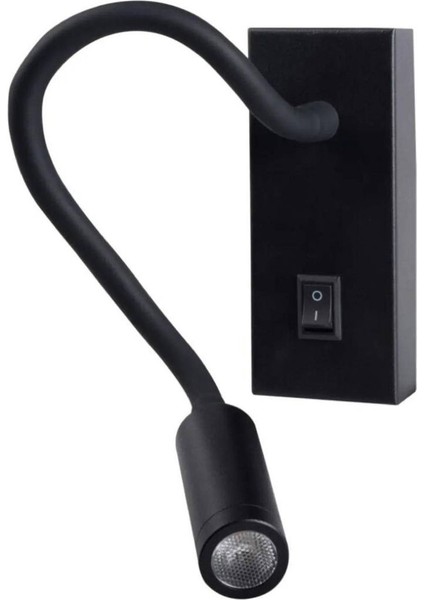 Elektrikle Çalışır, 3 Wat Günışığı Iç Mekan Metal LED Aplik, Yatakbaşı, Tablo Üstü Modern LED Aplik