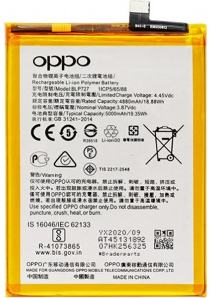 Oppo A9 2020 Orijinal BLP727 Batarya Pil