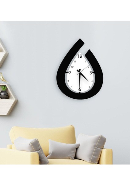 Renkli ahşap duvar saati, 45cm, şık ve modern dekorasyon için ideal seçim