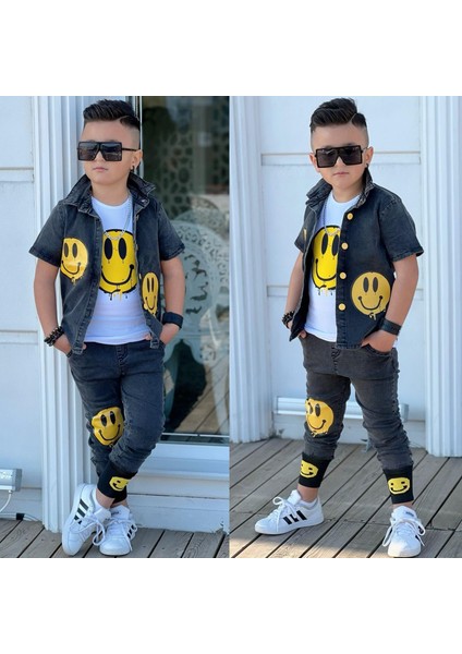 Erkek Çocuk Gülen Yüz Cool Kombin