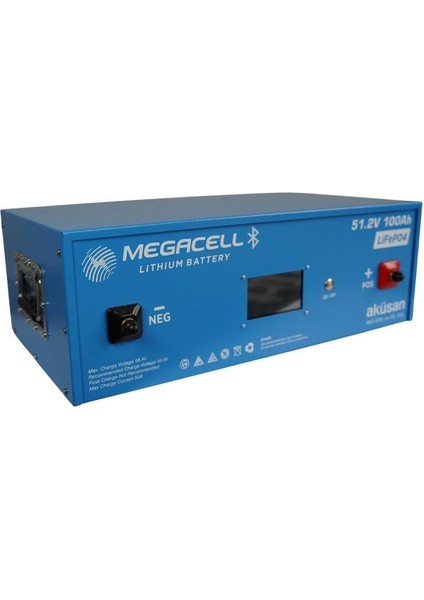 Megacell 51,2V 100AH Lifepo4 Lityum Demir Fosfat Akü(Bluetooth) fiyatları