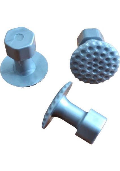 Boyasız Göçük Düzeltme Plastiği Yuvarlak Bombeli Çap 22Mm Gri 10 Adet