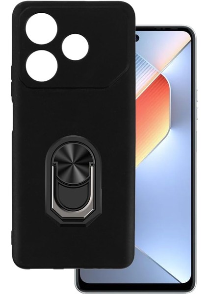 Realme C63 Kılıf Kamera Korumalı Mat Yüzüklü Kickstand Kapak