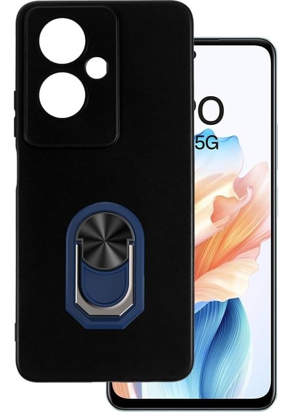 Oppo Reno 11F 5g Kılıf Kamera Korumalı Mat Yüzüklü Kickstand Kapak
