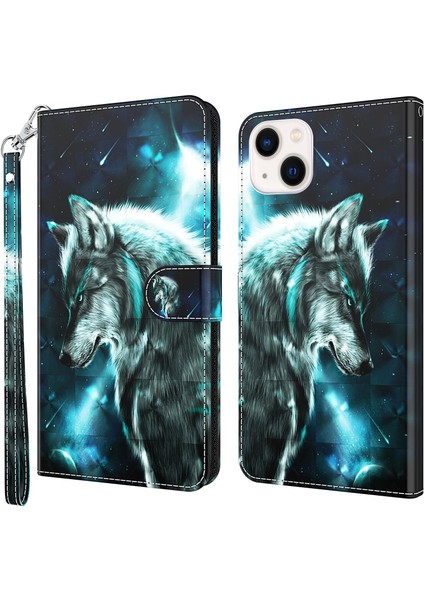 iPhone 14 Için Boyama Deri Kılıf (Yurt Dışından)