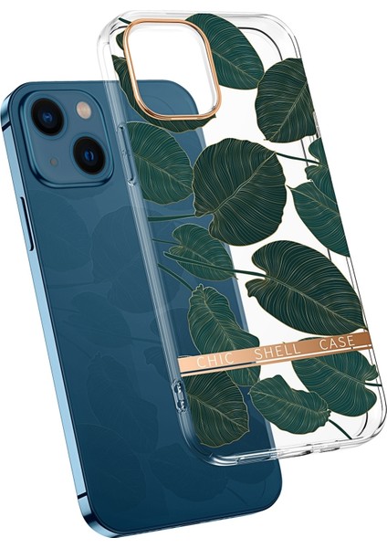 iPhone 14 Için Kaplama Çiçek Telefon Kılıfı (Yurt Dışından)