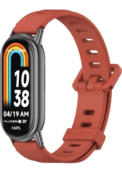 Xiaomi Mi Band 8/9/9 Nfc Için Düz Delikli Silikon Kayış (Yurt Dışından)