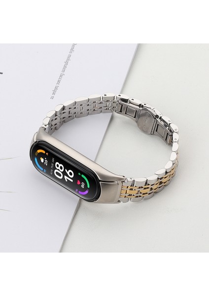 Xiaomi Mi Band 4/3 Için Paslanmaz Ste Kordonlu Saat (Yurt Dışından)