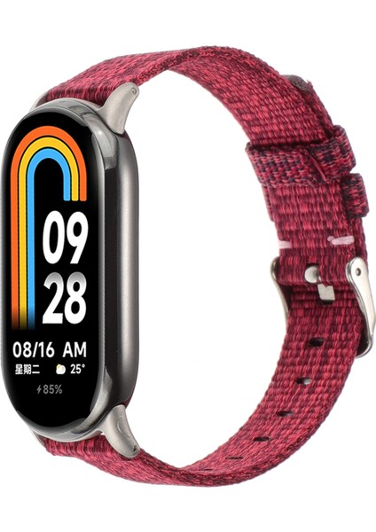 Xiaomi Mi Band 8 Için Naylon Kanvas Saat Bandı (Yurt Dışından)