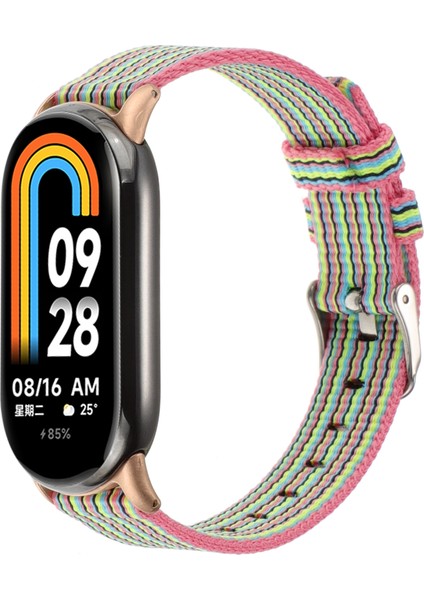 Xiaomi Mi Band 8 Için Naylon Kanvas Saat Bandı (Yurt Dışından)