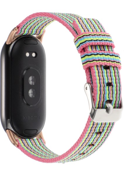 Xiaomi Mi Band 8 Için Naylon Kanvas Saat Bandı (Yurt Dışından)