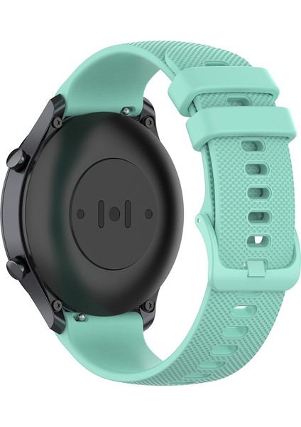 Xiaomi Izle Renkli 22MM Küçük Ekose Doku Silikon Bilek Kayışı Kordonlu Saat (Beyaz) (Yurt Dışından)