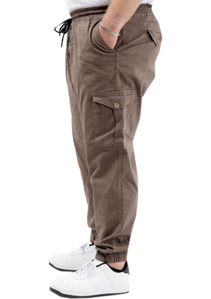 Mode Xl Büyük Beden Erkek Keten Kargo Jogger Valencia 21911 Toprak fiyatları