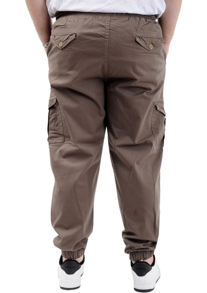 Mode Xl Büyük Beden Erkek Keten Kargo Jogger Valencia 21911 Toprak fırsatları