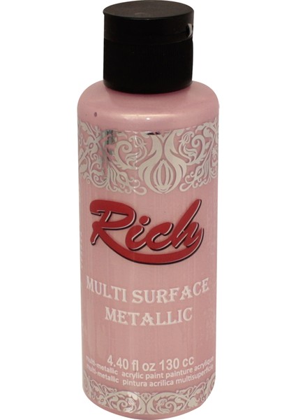 Multi Surface Metalik Boya 130 cc Bebek Pembe 6536