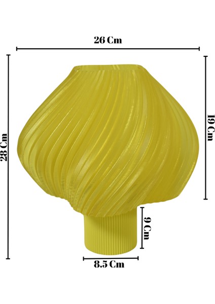 Creamaura Soft Sarı Abajur