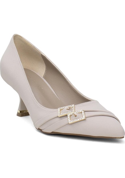 PM492 K030 Kadın Topuklu Ayakkabı Bej fiyatları