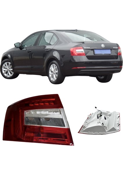 Skoda Octavia Arka Sol Stop 2017 2019 Model Uyumlu ( Tek Led )