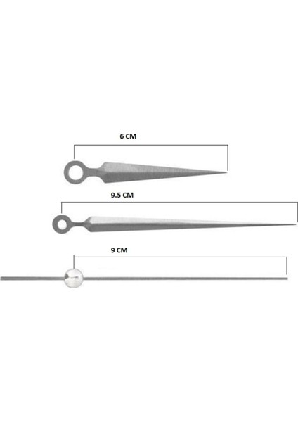 Beyaz 16mm quartz saat mekanizması seti, akrep, yelkovan ve saniye ile, klasik tarz