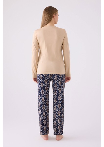3076 Kadın Uzun Kol Pijama Takım modelleri