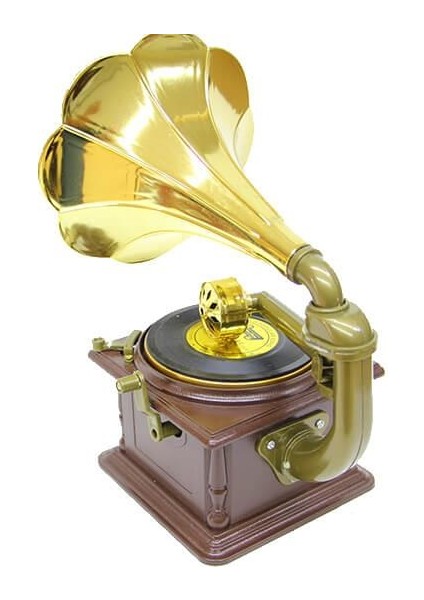 Gramofon Müzik Kutusu Kurmalı Dekoratif Ev Ofis Hediyelik fiyatları