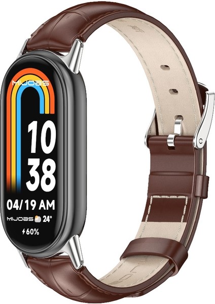 Xiaomi Mi Band 8/9/9 Nfc Için Hakiki Deri Kayış (Yurt Dışından)