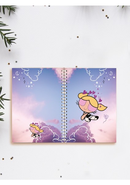 Powerpuff Gils Defter Spiralli A5 96 Yaprak Çizgisiz Defter PYTKDFTR411
