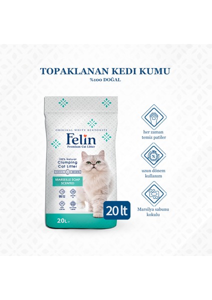 Marseille Soap Marsilya Sabunu Kokulu Topaklanan Ince Taneli Kedi Kumu 20 Lt